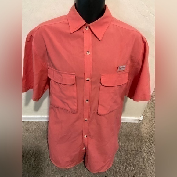 Realtree Other - Men’s used size M medium outdoor  salmon button front shirt short sleeve Pre own